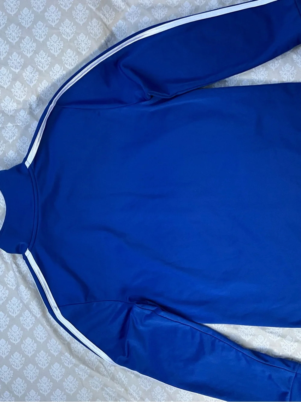 Adidas Royal Blue 3-Stripe Full Zip Track Jacket Youth L 14/16
